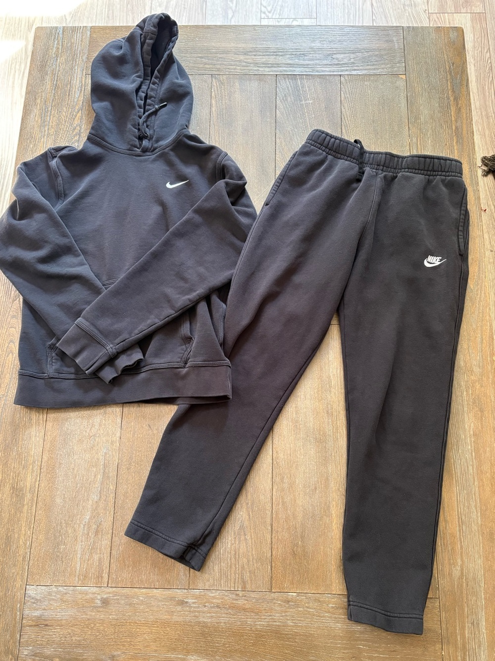 Nike Black Fleece Hoodie & Sweatpants Set Mens Size Small